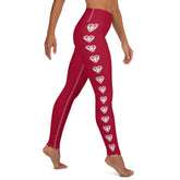 Diamond Red Yoga Leggings